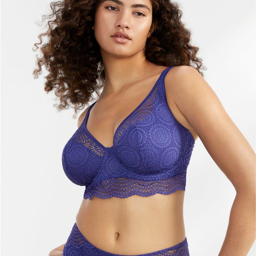 Prima Donna Petit Paris Plunge Longline Bra - French Indigo